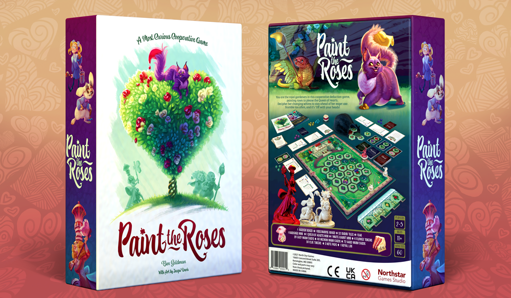 North Star Games Paint The Roses Board Game Cardboard